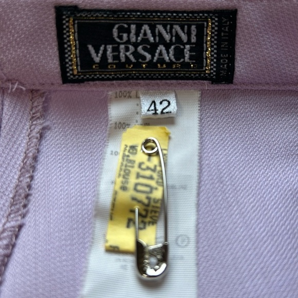 Gianni Versace Couture Wool Pant Light Purple Formal Trouser Italy Sz 42 US 6 - Picture 9 of 14